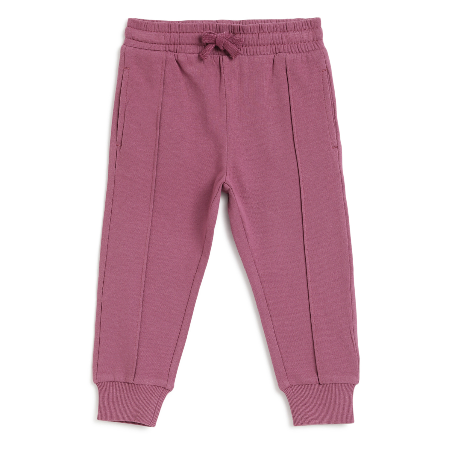 Infants Solid Joggers-Purple